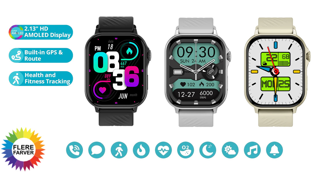 GPS Smartwatch med AMOLED-Skærm