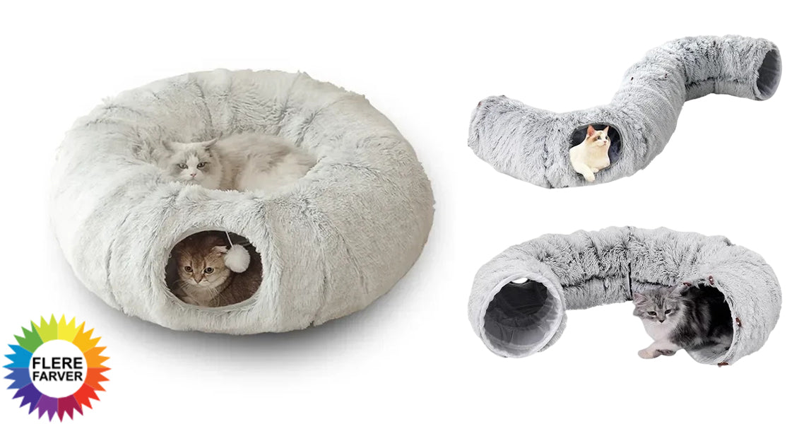 Fluffy Plys Kattetunnel Seng