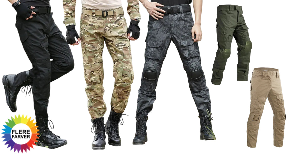 Herre Tactical Cargo Udendørsbukser med Knæbeskyttere
