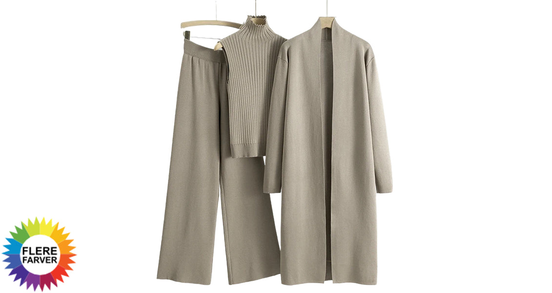Dame 3-delt Cardigan Sæt