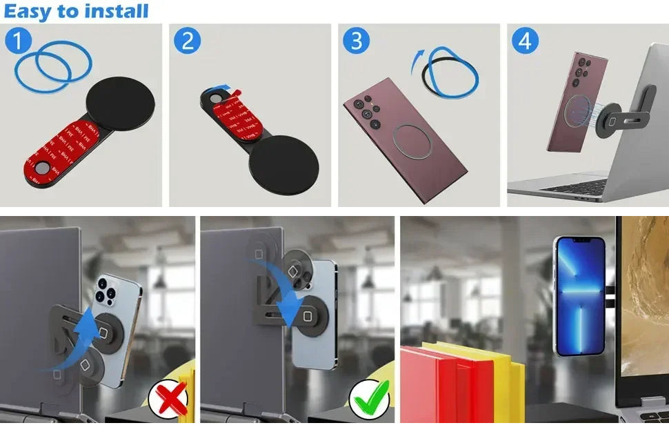 Magnetisk Mobilholder til Skærm