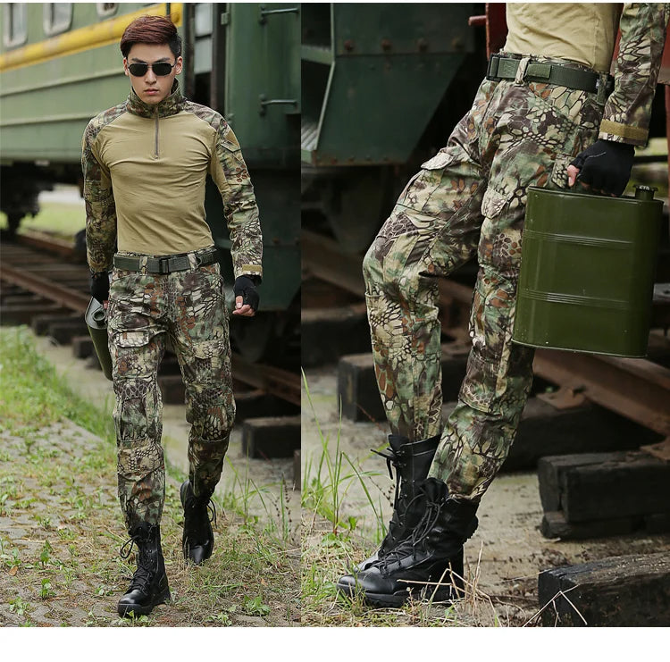 Herre Tactical Cargo Udendørsbukser med Knæbeskyttere