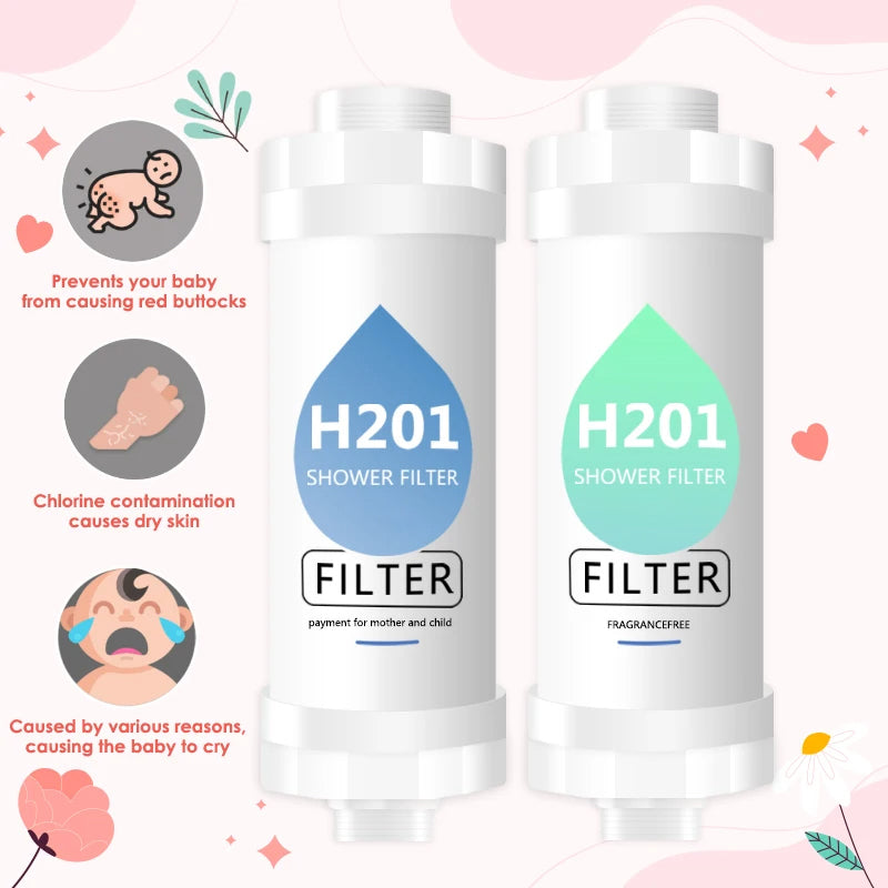 Brusehovedfilter med Klorfjernelse