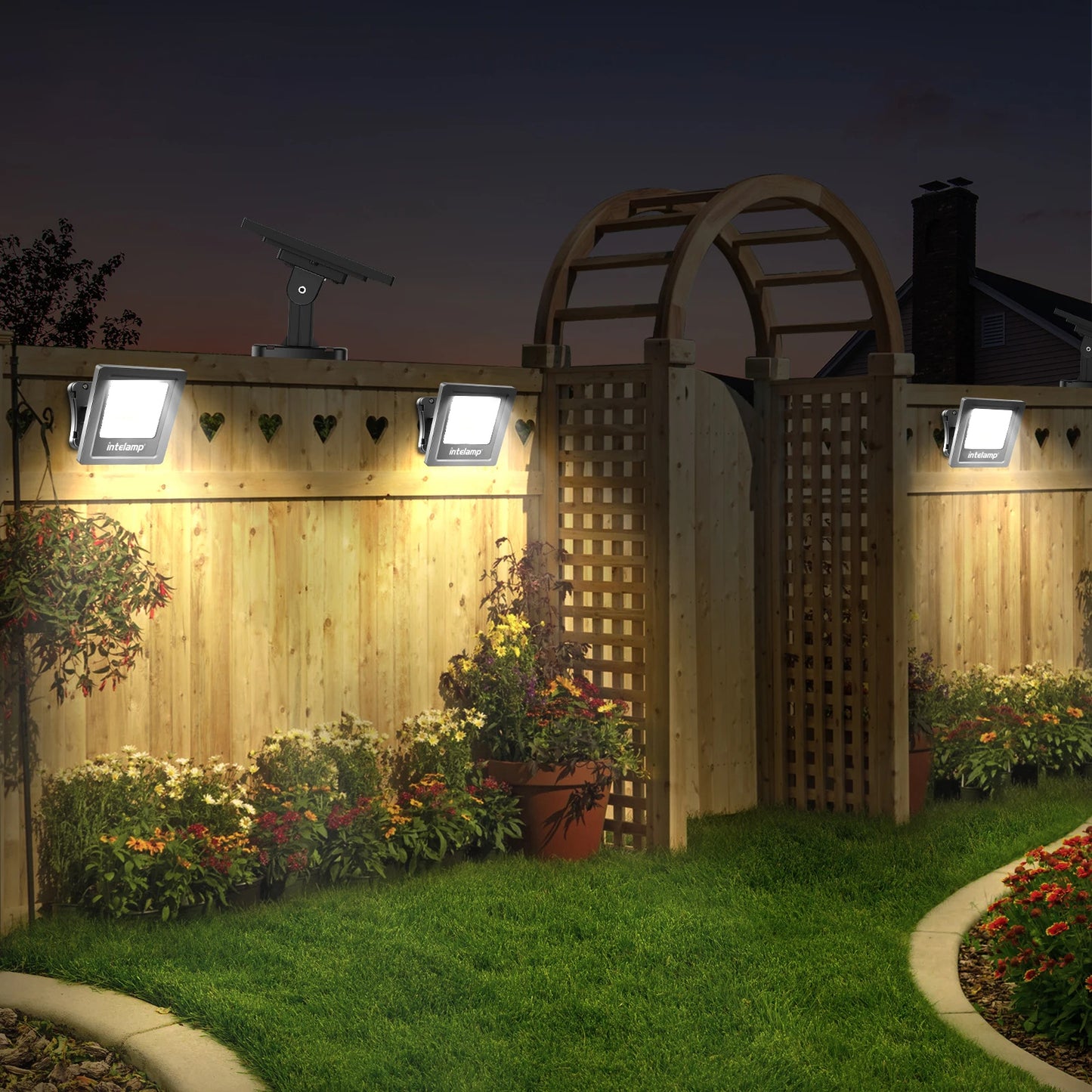 Solcelledrevet Udendørs Vandtæt Væglampe