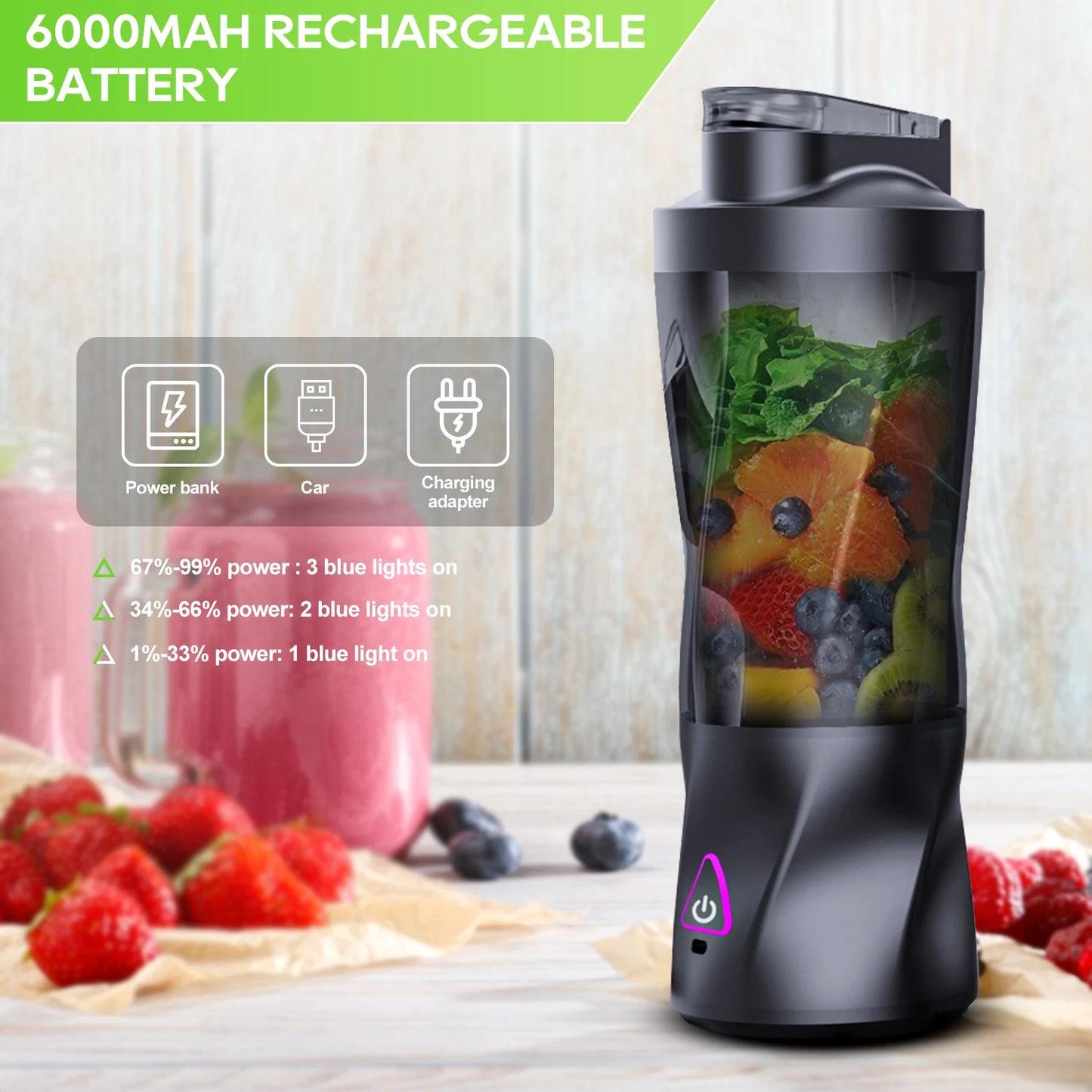 Bærbar Juicer til Smoothies og Shakes