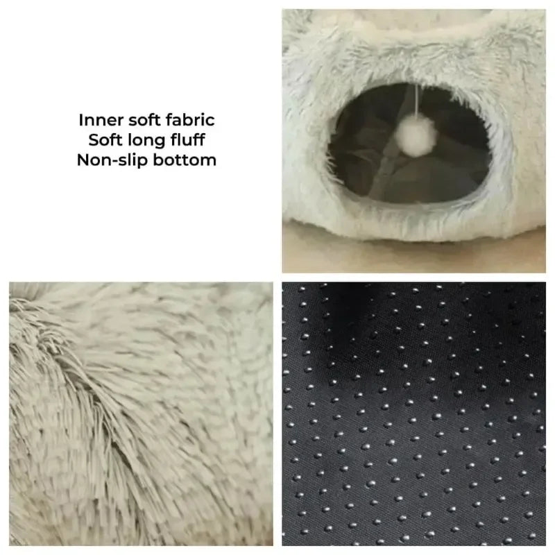 Fluffy Plys Kattetunnel Seng
