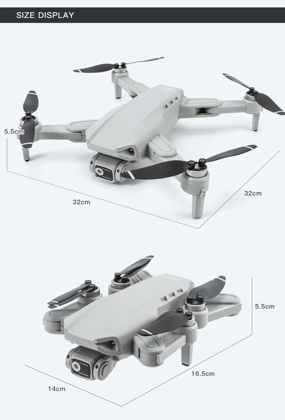 GPS 4K Drone med Dobbelt HD-Kamera