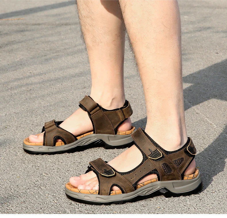 Sandaler i Ægte Læder til Mænd