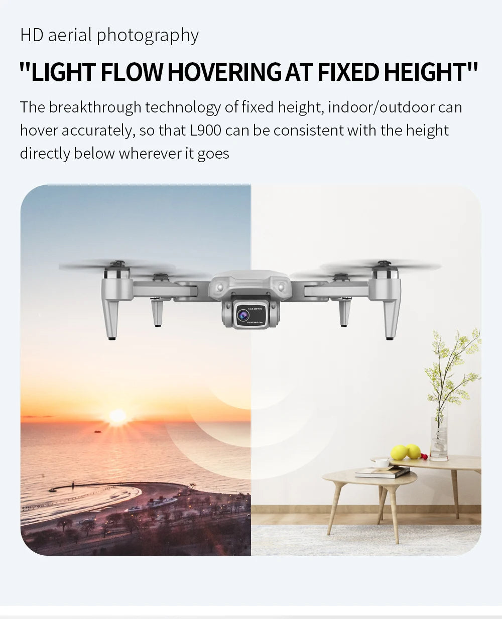 GPS 4K Drone med Dobbelt HD-Kamera