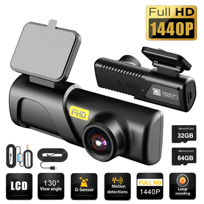 Full HD 1440P Bil Dash Kamera Optager