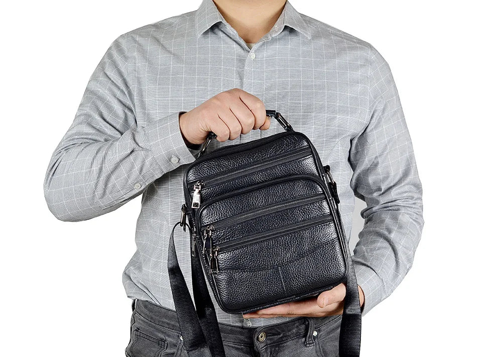 Herre Crossbody Taske i Ægte Læder
