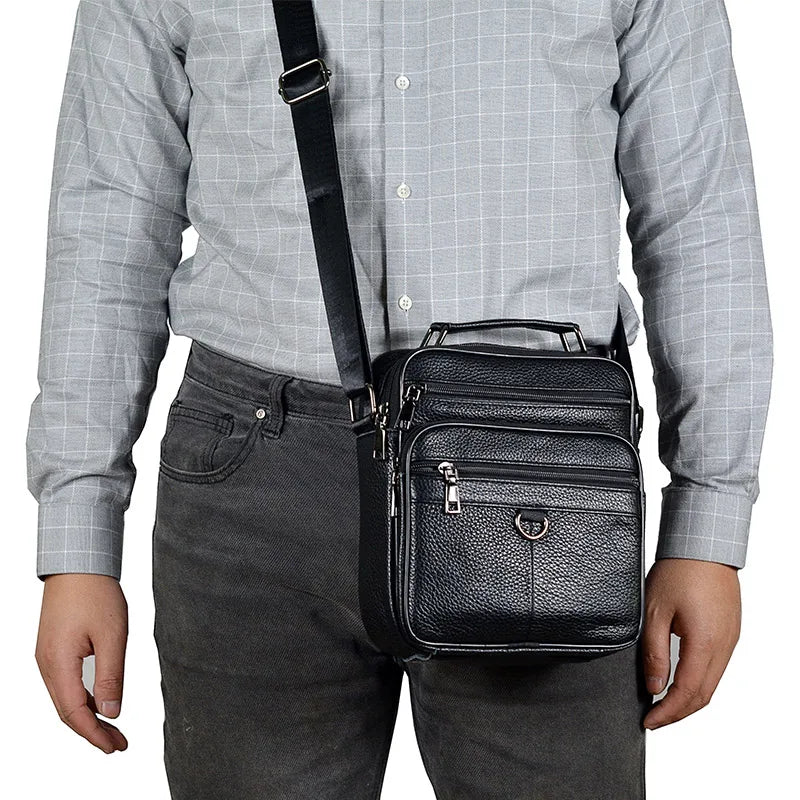 Herre Crossbody Taske i Ægte Læder