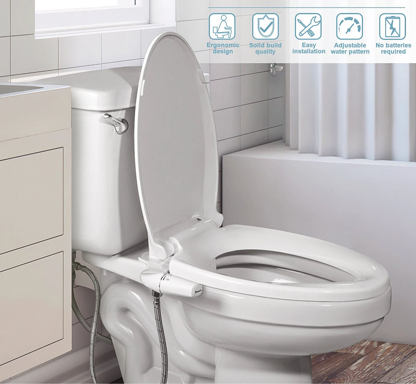 Ultraslankt Ikke-Elektrisk Bidet til Toiletsæde