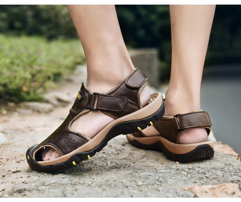 Casual Sandaler i Ægte Læder til Mænd