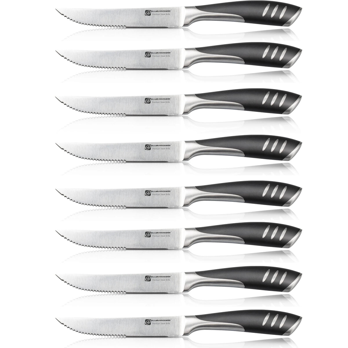 5/8 stk. Tandet Steakkniv i Rustfrit Stål
