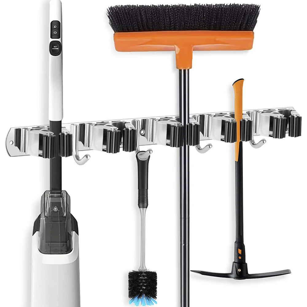 Vægmonteret Kost- og Moppeholder