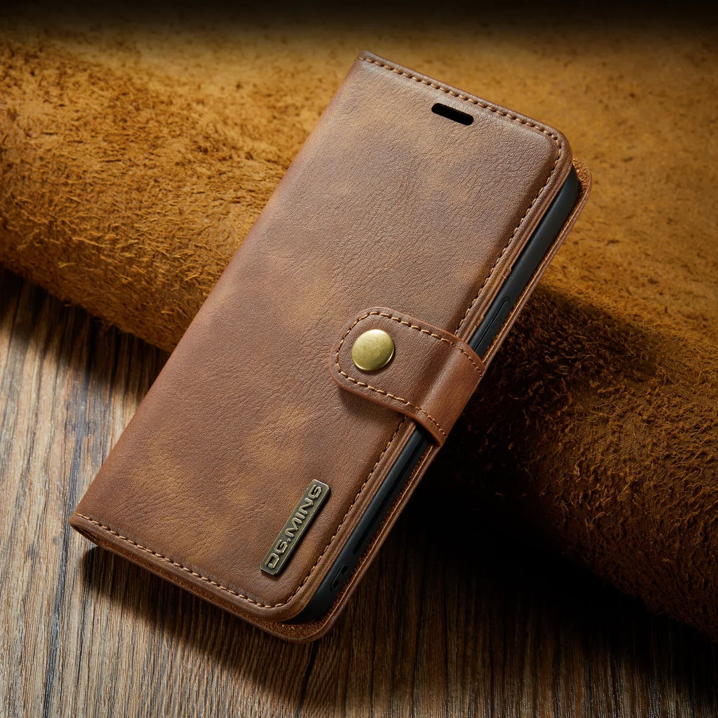 Alsidigt Læderpung iPhone-Etui (iPhone X - iPhone 16 Pro Max)