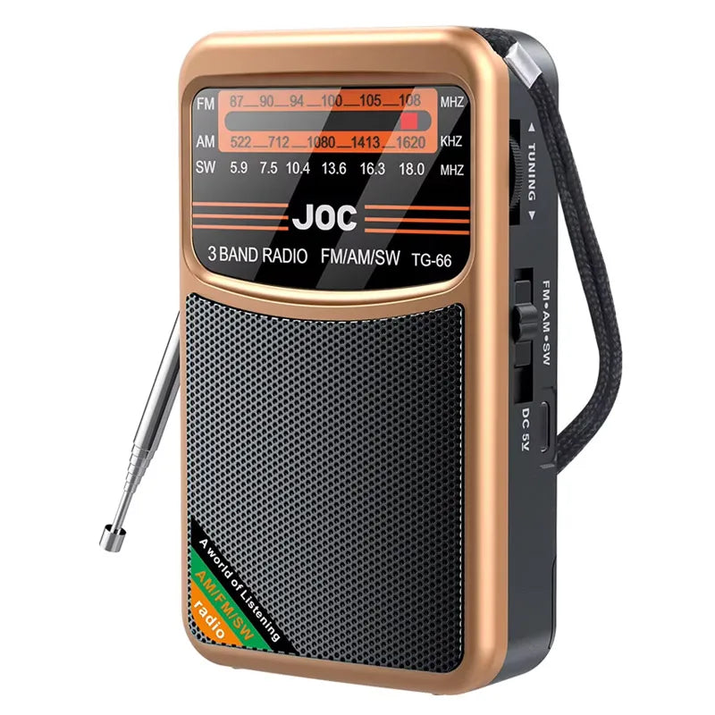 Bærbar Genopladelig FM AM SW Radio