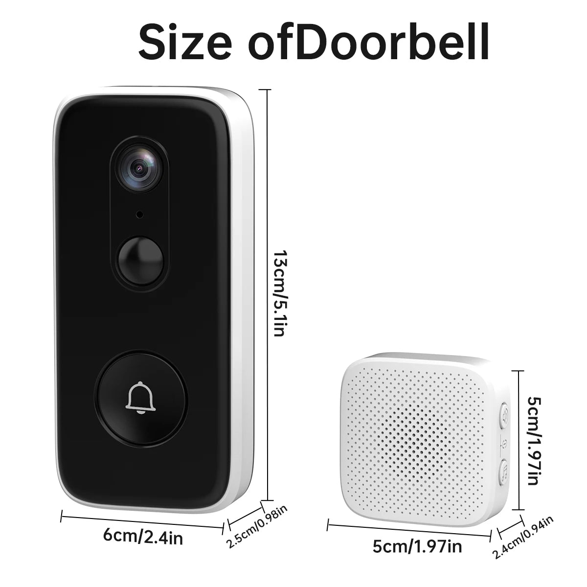 Smart Wifi-Dørklokke med Kamera og Bevægelsesdetektion