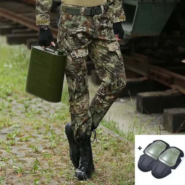 Herre Tactical Cargo Udendørsbukser med Knæbeskyttere