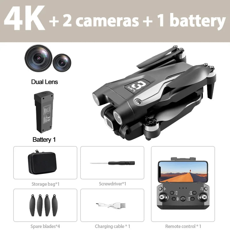 4K Drone med Obstacle Avoidance