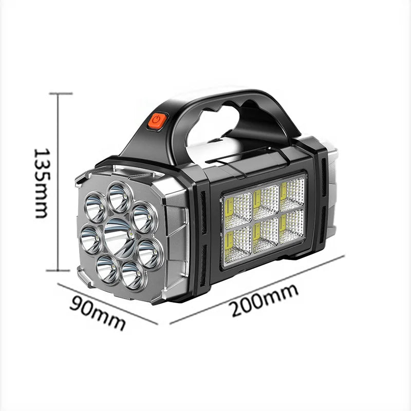 Solcelle LED Lommelygte med Campinglanterne