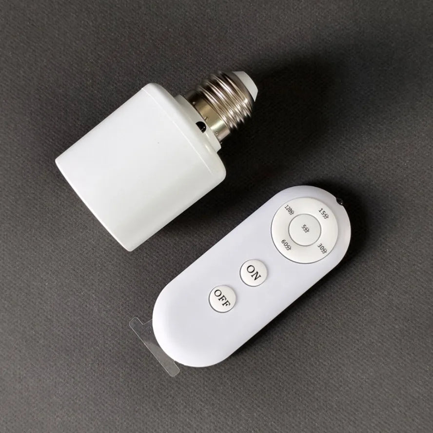 Trådløs E27 Lampefatning med Timer