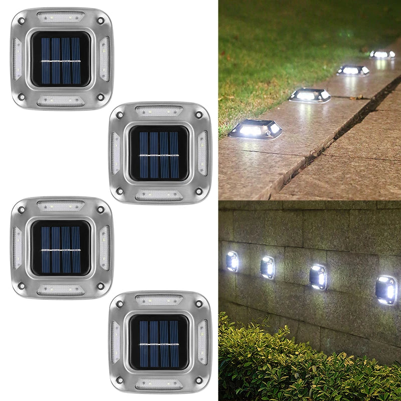 4 Stk. Solcelledrevne LED-Dæklys
