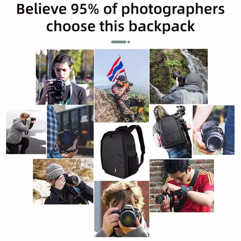 Multifunktionel Vandtæt DSLR Kamerarygsæk