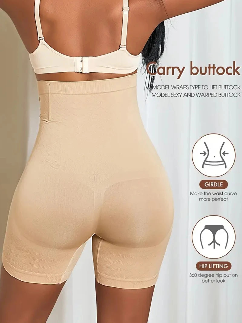 Højtaljede Shapewear-Shorts med Balleløft