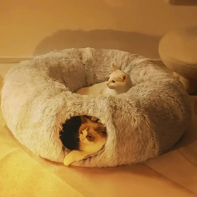 Fluffy Plys Kattetunnel Seng