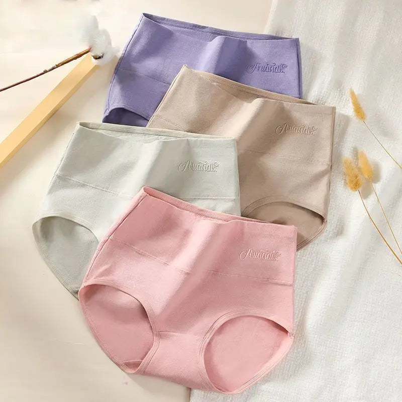 4 stk. Højtaljede Bomuldstrusser (M-5XL)