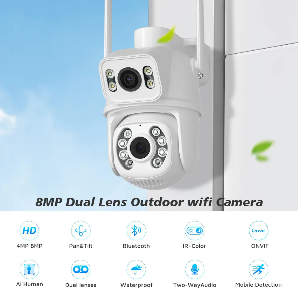 8MP WiFi Overvågningskamera med 4K Kamera