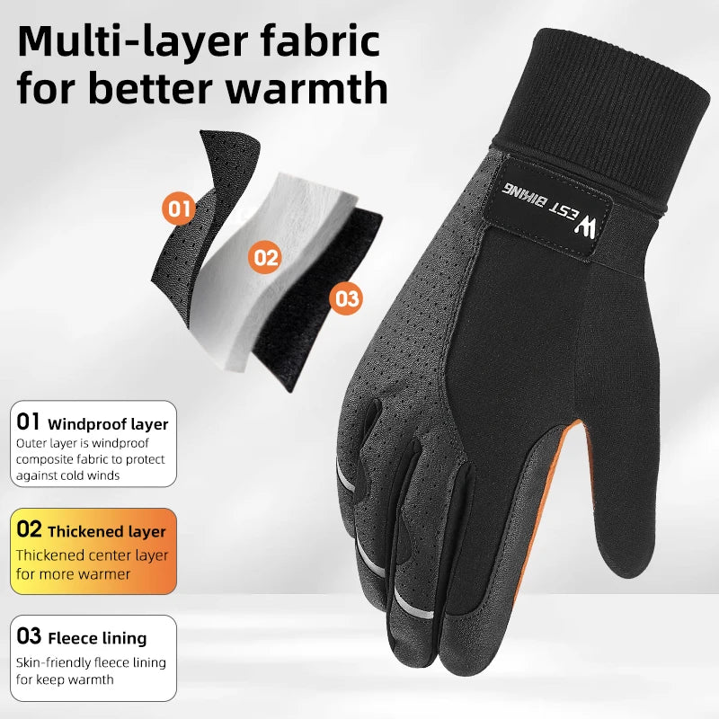 Varme Touchscreen Cykelhandsker