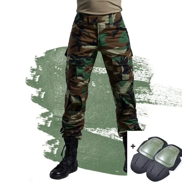 Herre Tactical Cargo Udendørsbukser med Knæbeskyttere