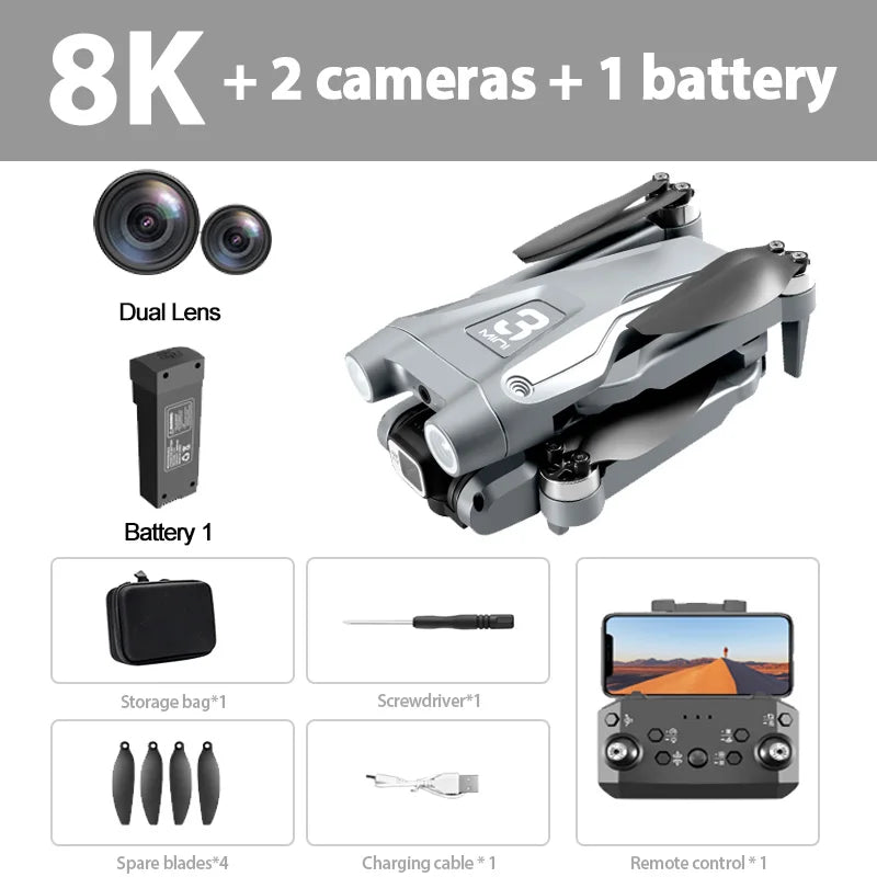 4K Drone med Obstacle Avoidance