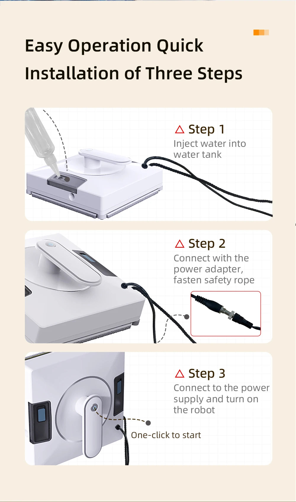 Smart Vinduespudserrobot med Fjernbetjening