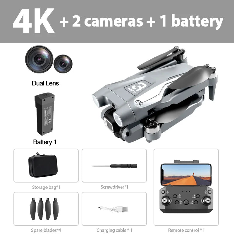 4K Drone med Obstacle Avoidance