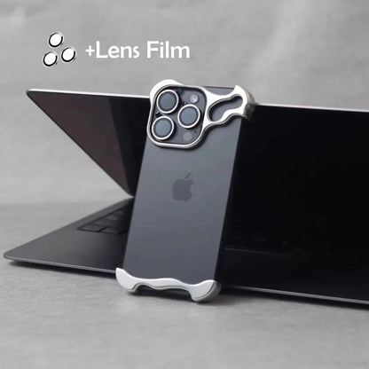 Alu Bumper til iPhone 13 14 15 Pro Max med Beskyttelse Mod Objektivfilm
