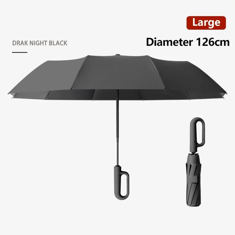 Vindtæt Automatisk Paraply med UV-Strålebeskyttelse