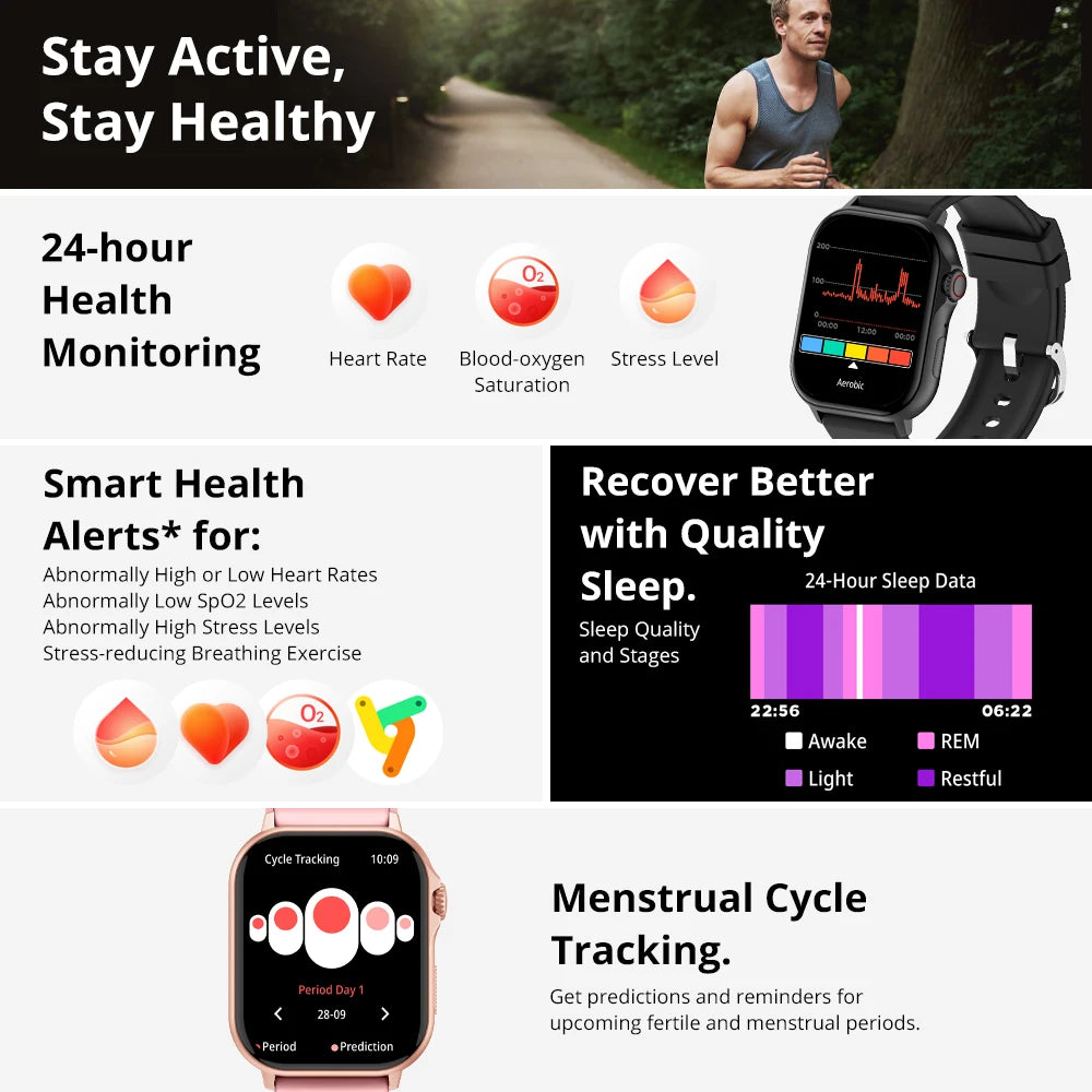 GPS Smartwatch med AMOLED-Skærm