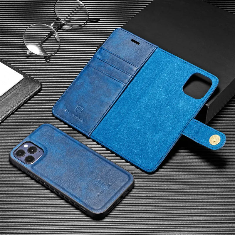 Alsidigt Læderpung iPhone-Etui (iPhone X - iPhone 16 Pro Max)