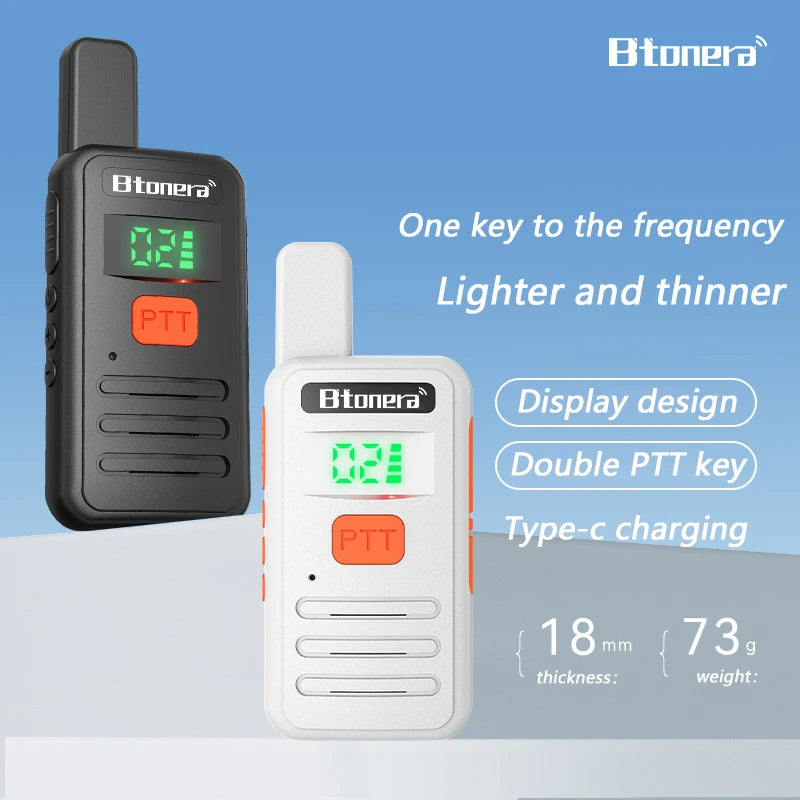 Mini Walkie Talkie med Lang Rækkevidde Radiosæt