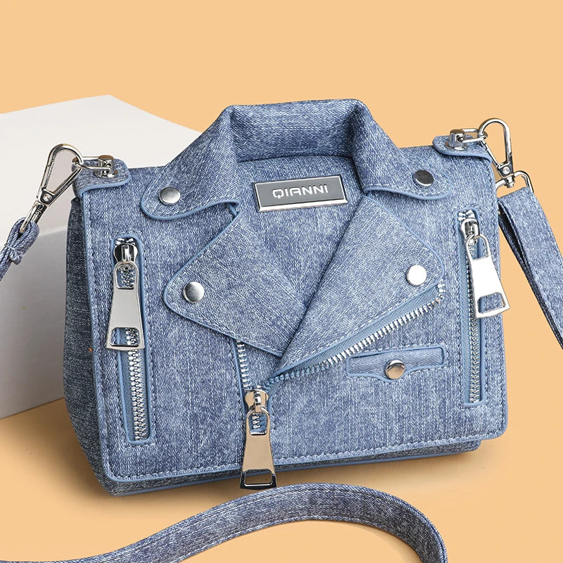 Luksus Dame Crossbody Taske i Denim