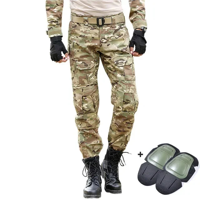 Herre Tactical Cargo Udendørsbukser med Knæbeskyttere