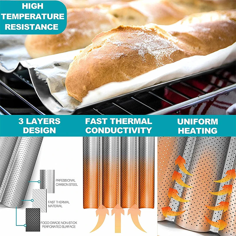 Slip-Let Baguette Bageform til Franskbrød