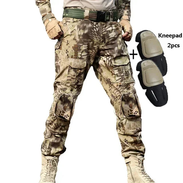 Herre Tactical Cargo Udendørsbukser med Knæbeskyttere