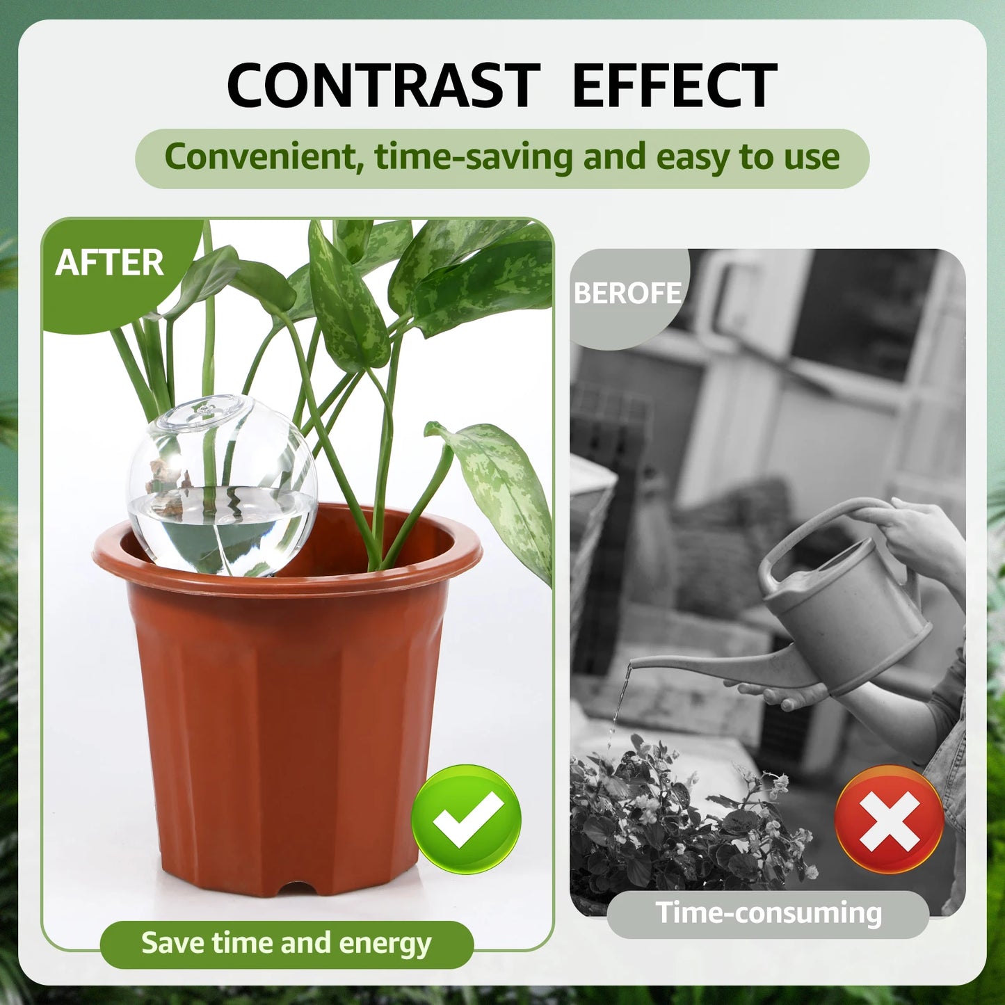 Selvvandende Drypvandings Kugler til Planter