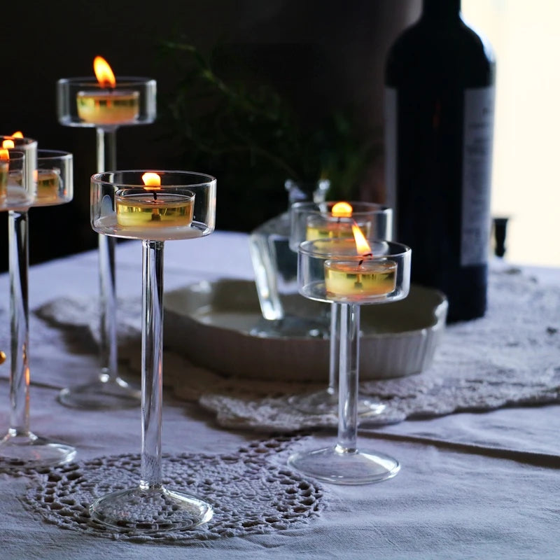Dekorativt Glas Fyrfadslysestage