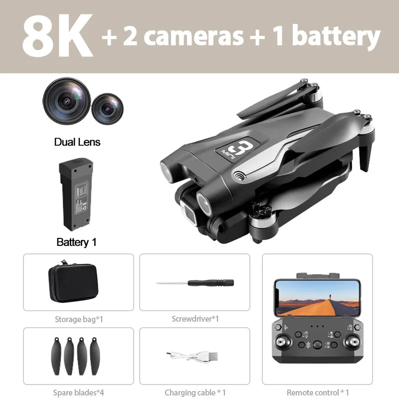 4K Drone med Obstacle Avoidance